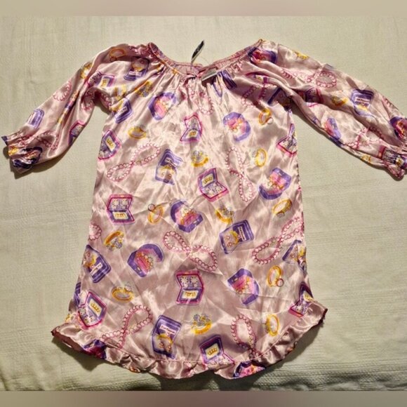 PJ & Me girls size 6 silky pink nightgown NWT - Picture 1 of 6